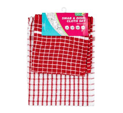 DISH CLOTH COTTON AND SWAB SET