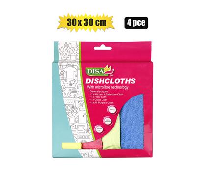 CLOTH MICROFIBRE 30x30cm 4-ASSTD BOX