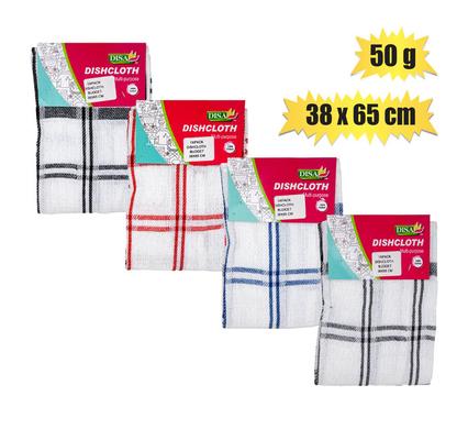 DISH CLOTH COTTON 38x65cm 50gm