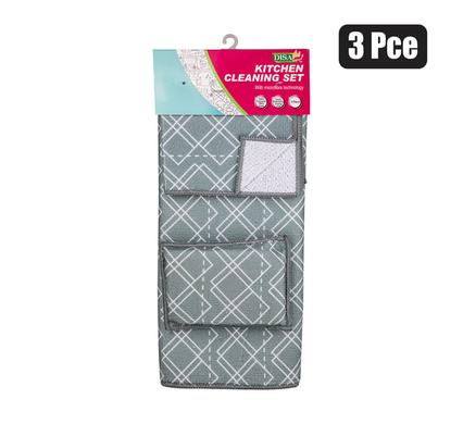 DISH DRAINING MAT MICROFIBRE 3PC SET