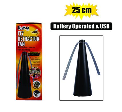 VASTRAP FLY DETRACTOR FAN 25cm (2XAA)