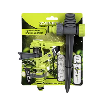 SPRINKLER IMPULSE W/SPIKE ZENITH GREEN
