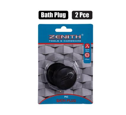BATH-PLUG 2PCE BLACK              ZENITH