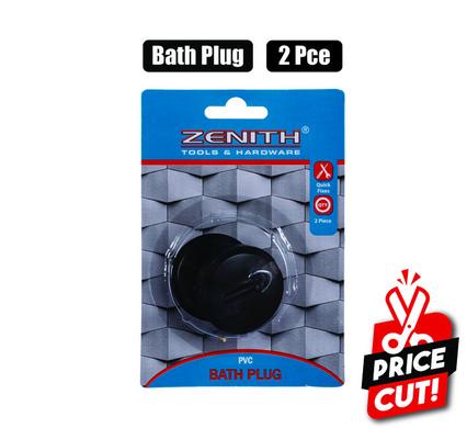 BATH-PLUG 2PCE BLACK              ZENITH