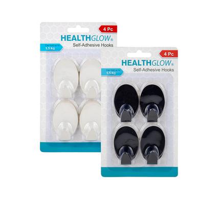 HOOK S/ADH METAL 4PC ROUND