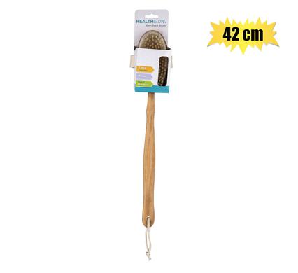BATH BASICS BRISTLE BRUSH WDN HNDLE 42cm