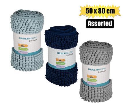 BATHMAT CHENILLE 50X80cm ASSTD