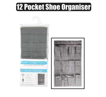 SHOE ORGANISER 12-POCKETS 46x84cm