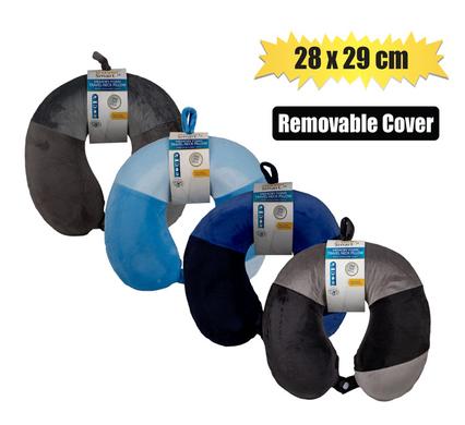 TRAVEL NECK PILLOW 28x29cm MEMORY FOAM