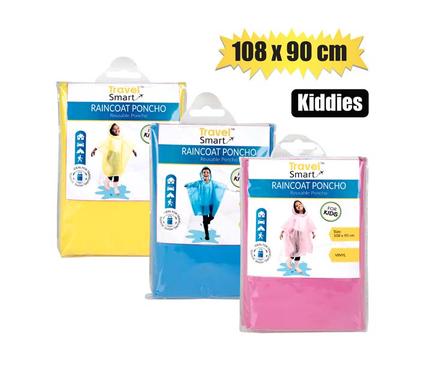 RAINCOAT PONCHO KIDS 90x75cm VINYL ASTD