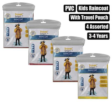 RAINCOAT KIDS PVC SIZE 3-4 CHARACTERS
