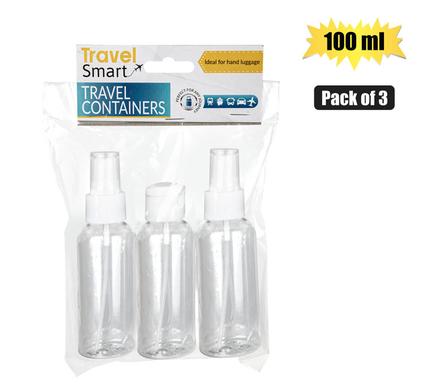 TRAVEL BOTTLES 3-PACK 100ml