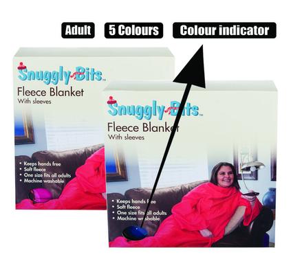 BLANKET POLAR FLEECE W/SLEEVES ADULT