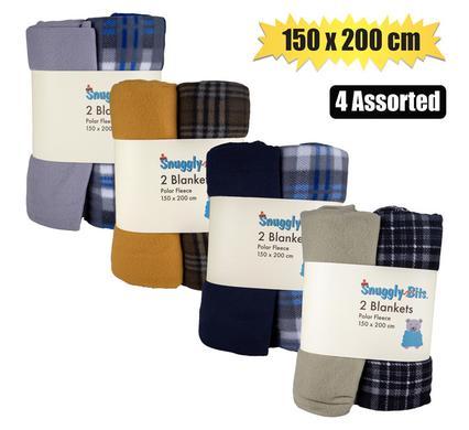 BLANKET POLAR FLEECE 2PC 150x200cm