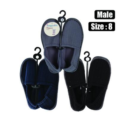 SLIPPER W/BINDING & TPR-SOLE SIZE 8