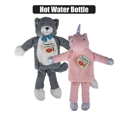 HOTWATER BOTTLE W/PLUSH ANIMAL SHAPE 1L