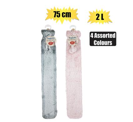 HOTWATER BOTTLE W/PLUSH COVER LONG 2L
