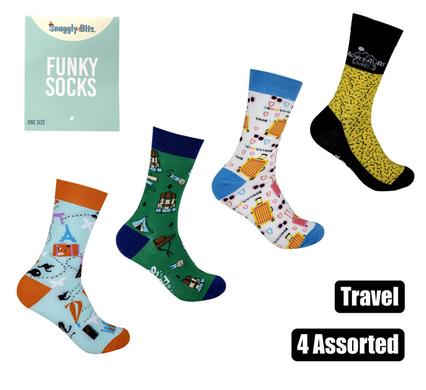 SOCKS UNISEX TRAVEL DESIGN