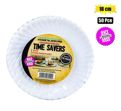 PICNIC PLATES PAPER 18cm 50PCE