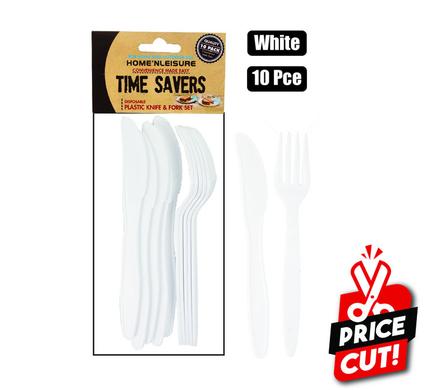 CUTLERY PL 10PCE SET (5xKNIVES+5xFORKS)