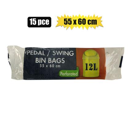 REFUSE BAG PEDAL/SWING 15PC 55x60cm 25L