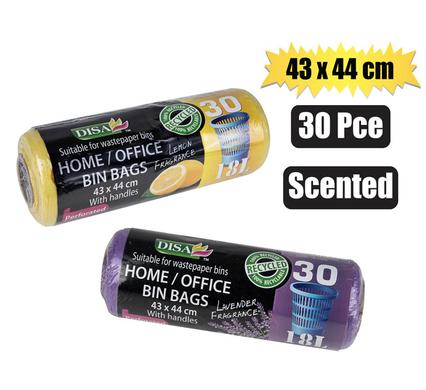 REFUSE BAG SCENTED 30PC W/HNDLS 44x39cm