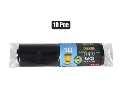 REFUSE BAG BLACK 10PC 750x950mm
