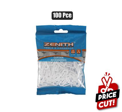 CURTAIN HOOKS ACETYL R6 PACK-100  ZENITH