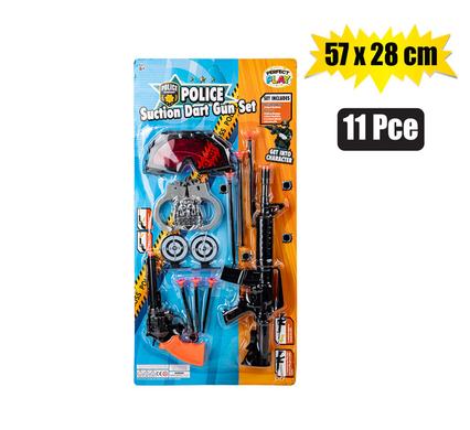 GUN RIFLE SUCTION DART POLICE SET 57X28c