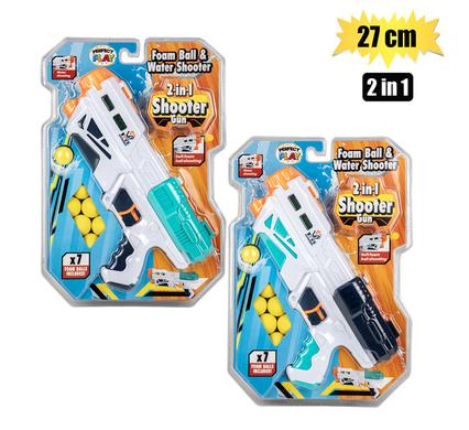 GUN SPACE BLASTER 27cm 2IN1 BULLET/WATER