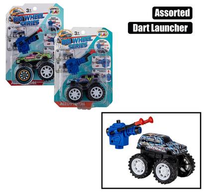 ALLOY STUNT MONSTER P/B DART SHOOT 10cm