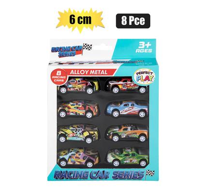 ALLOY STUNT RACER PULLBACK 6cm8 PIECE