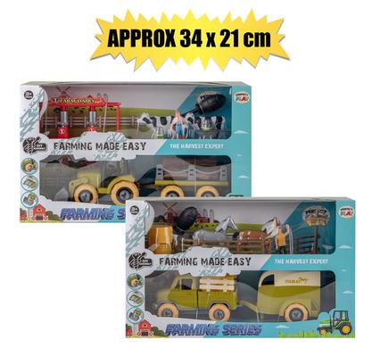 VEHICLE FARM JEEP TRACTOR SET 34x21cm
