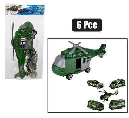 VEHICLE HELICOPTER FRICTION 29cm 6PC