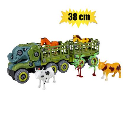 VEHICLE TOOLS DIY TRUCK W/ANIMALS 38cm