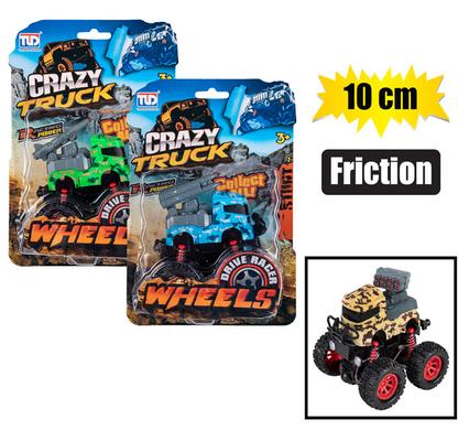 VEHICLE MONSTER FRICTION TRUCK10cm ASSTD