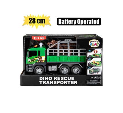 BATTERY OPERATED DINO TRANSPORTER 28cm