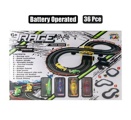BATTERY OPERATED TRACK-SET POWER 36PC