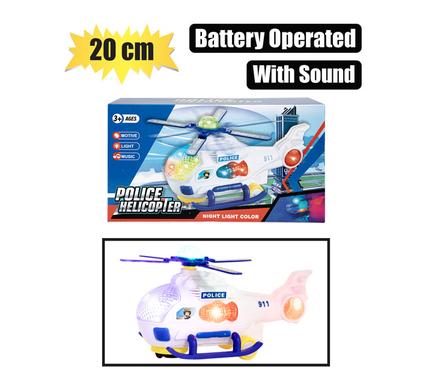 BATTERY OPERATED HELICOPTER POLICE 20cm