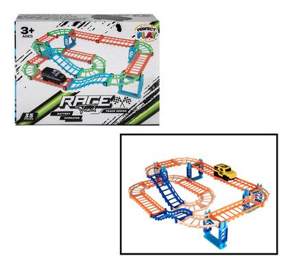 BATTERY OPERATED DIY TRACKSET 35PC