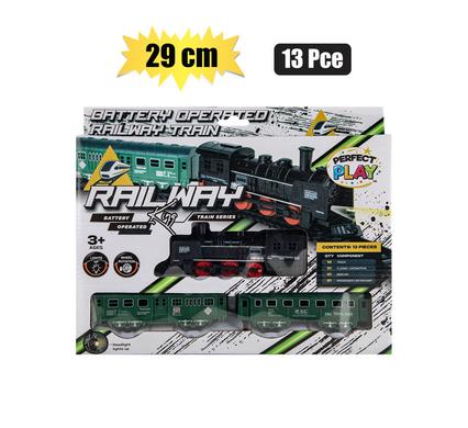BATTERY OPERATED TRAIN SET 13PC 208cm