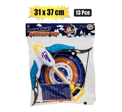 BOYS PLAYSET BOW & FOAM DART SET 31x37cm