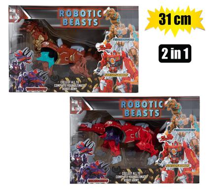 BOYS PLAYSET FIG ROBOT DINOSAUR 31cm