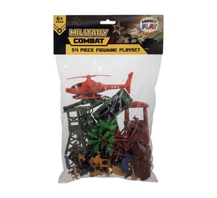BOYS PLAYSET COMBAT MILITARY SET, 54pc