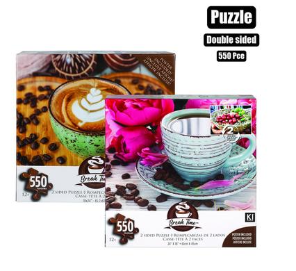 PUZZLE JIGSAW BREAKTIME 2-SIDED 550PC