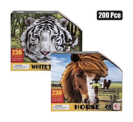 PUZZLE JIGSAW ANIMAL 200+PC ASSORTED