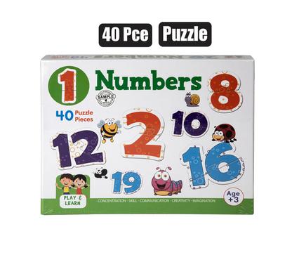 PUZZLE JIGSAW NUMBERS 40PC