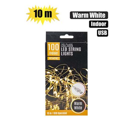 LIGHT FAIRY LED-100x WARM WHT 10m USB