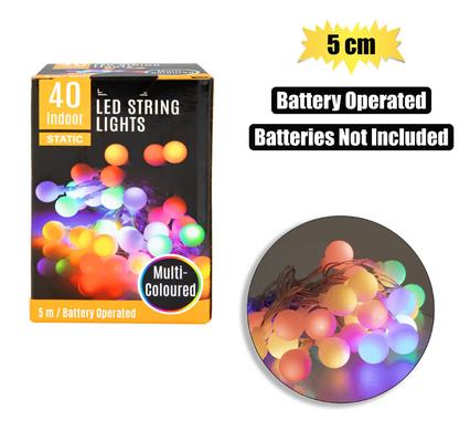 LIGHT LED-40xMULTI COLOR 5m B/O