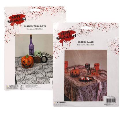 HALLOWEEN DECOR SPOOKY CLOTH ASSTD